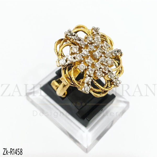 Gold Plated Floral Ring