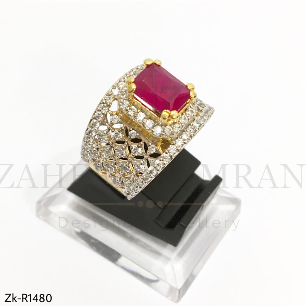 Emerald Cut Ruby Ring