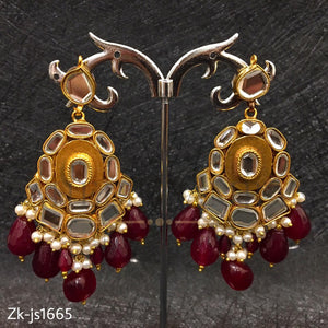 Gold Plated Water Drop Ruby Necklace