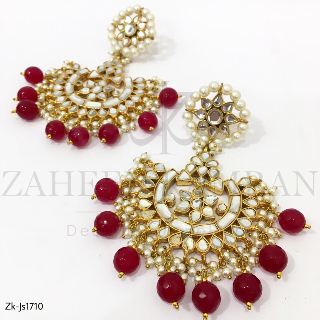 Ruby Pearls Necklace Set