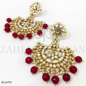 Ruby Pearls Necklace Set