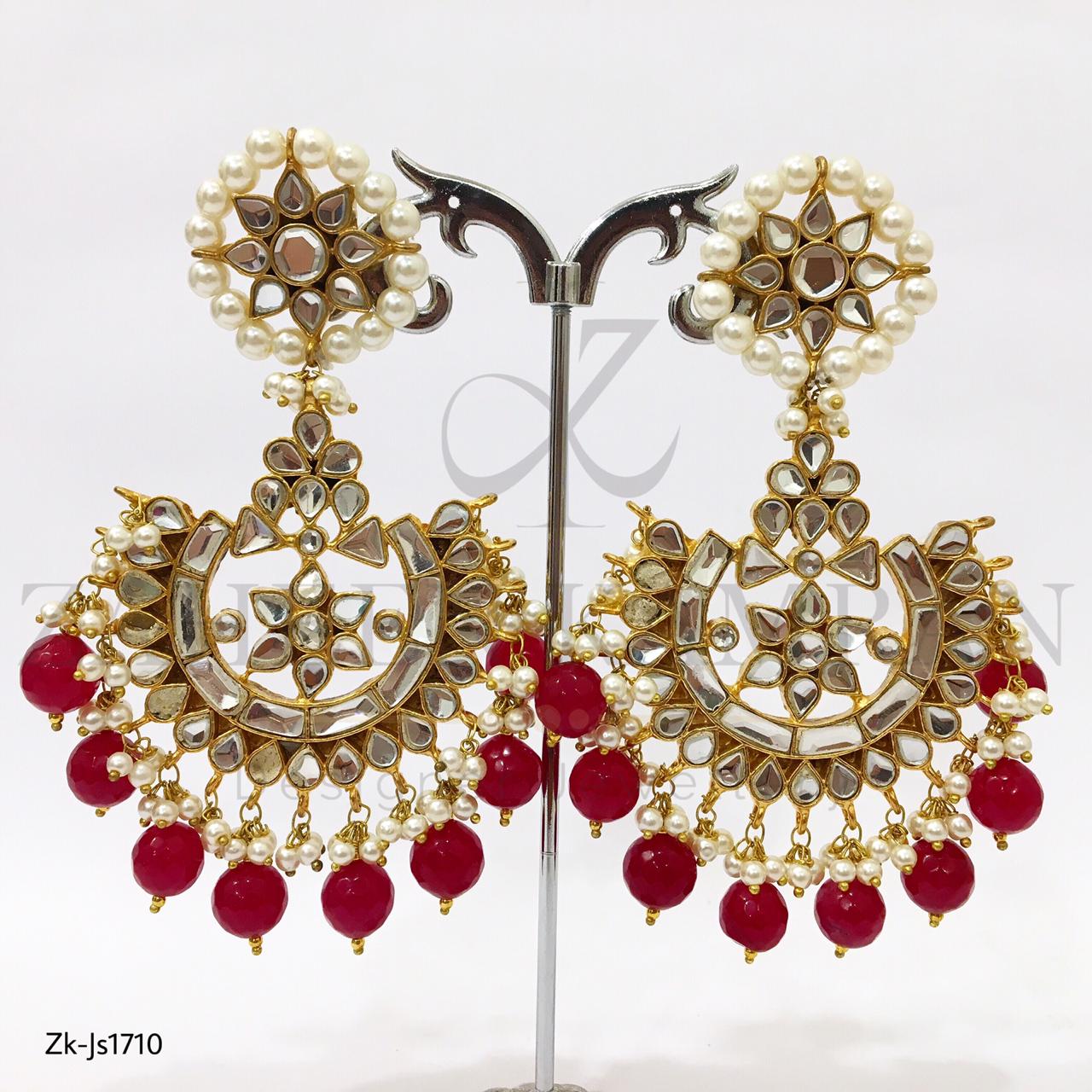 Ruby Pearls Necklace Set