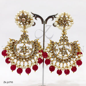 Ruby Pearls Necklace Set