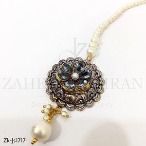 Pear Kundan Stylish Necklace Set