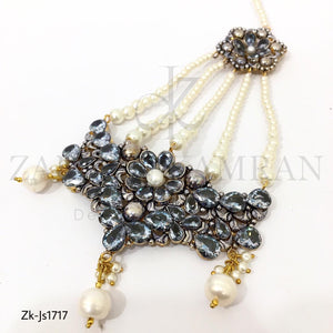 Pear Kundan Stylish Necklace Set