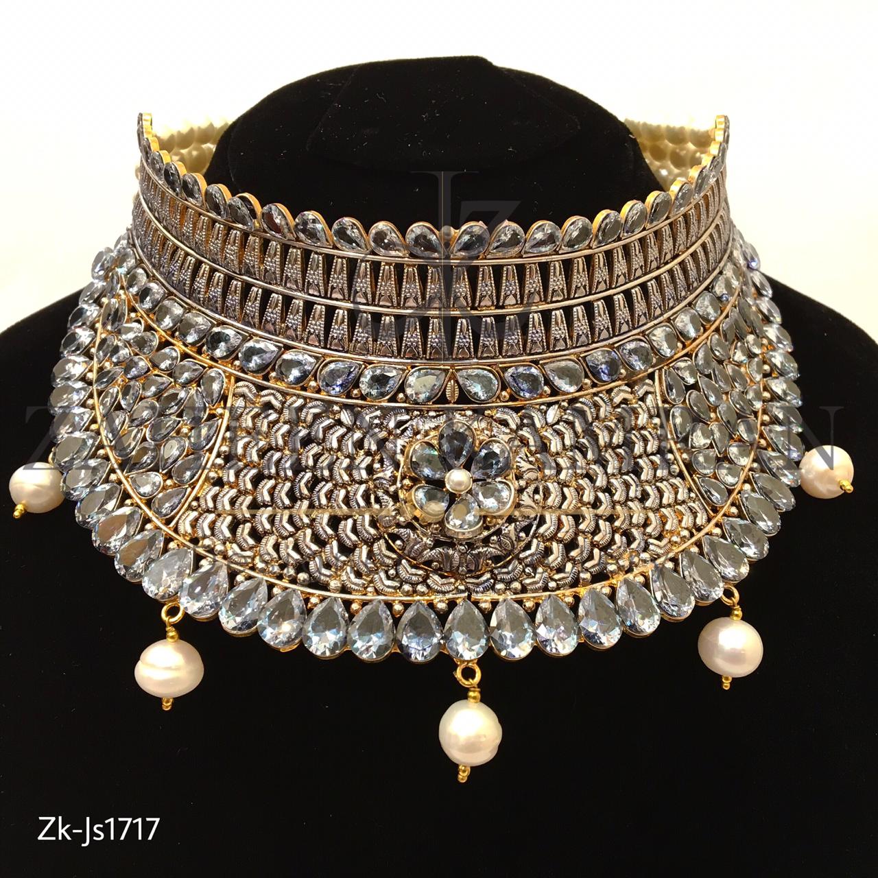Pear Kundan Stylish Necklace Set