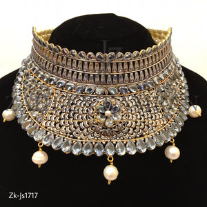 Pear Kundan Stylish Necklace Set
