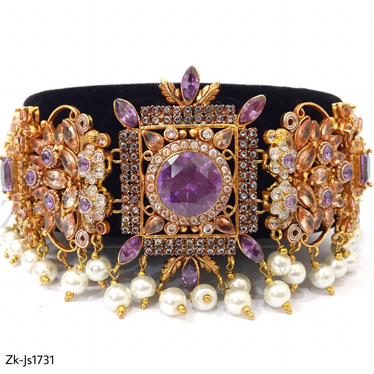 Amethyst Mushroom Choker Set