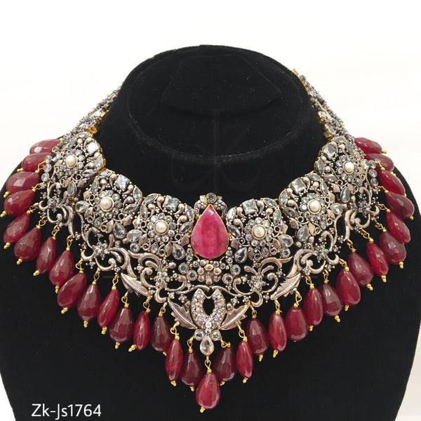 Ruby Filigree Unique Necklace Set