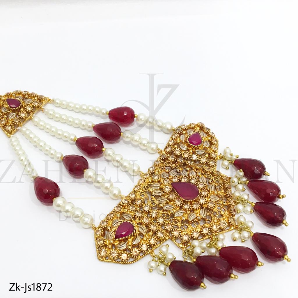 Ruby Filigree Gorgeous Necklace Set