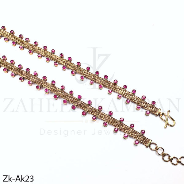 Ruby sleek anklet.