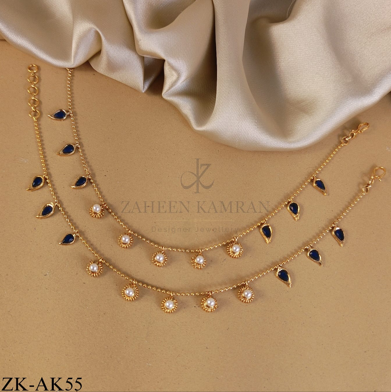 LEAF PEARLS ANKLETS