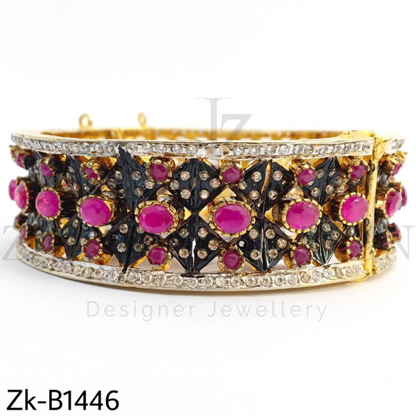 Unique Ruby Zirconia bangle