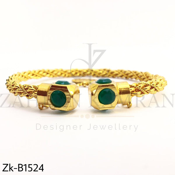 Emerald twisted bangle