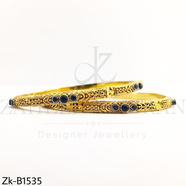 Sapphire Gold Bangles