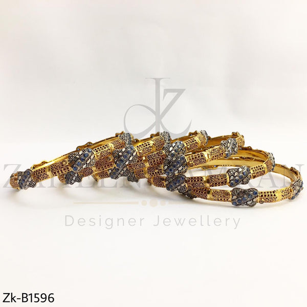 Gold Sapphire bangles