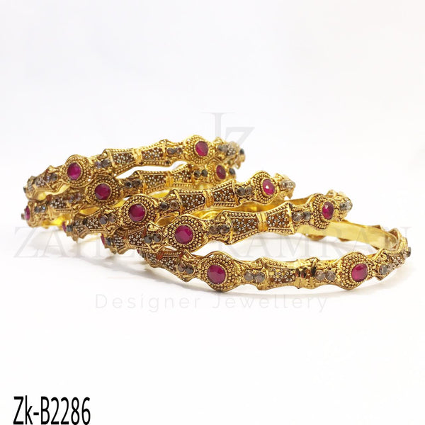 Golden Ruby Bangles