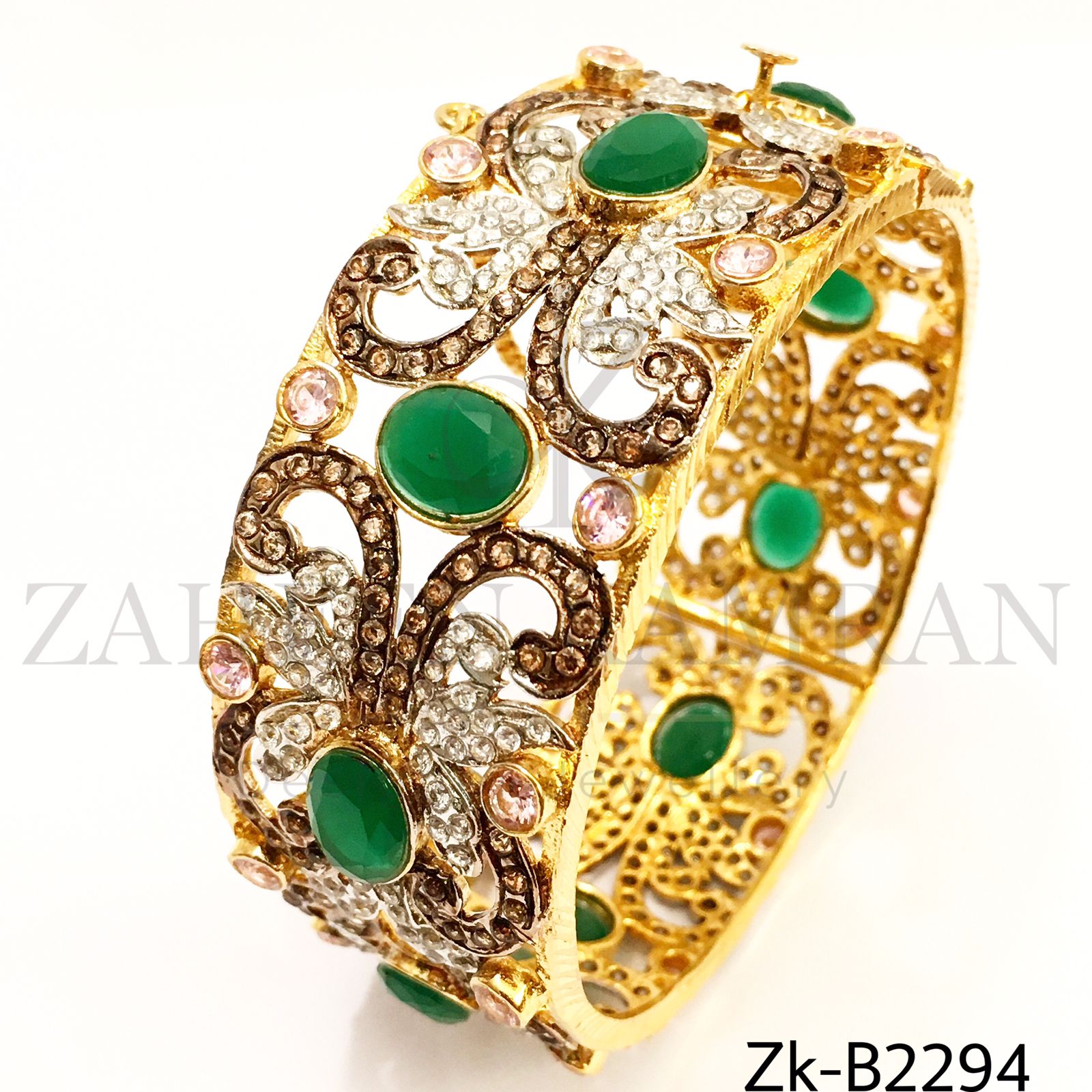 Emerald Gold Bangles