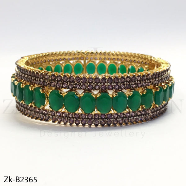 Amethyst Emerald Bangle