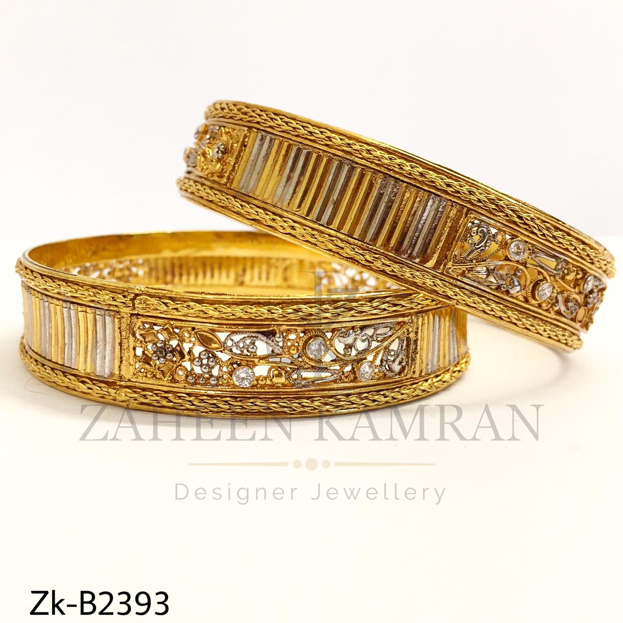 Golden Textured Bangles