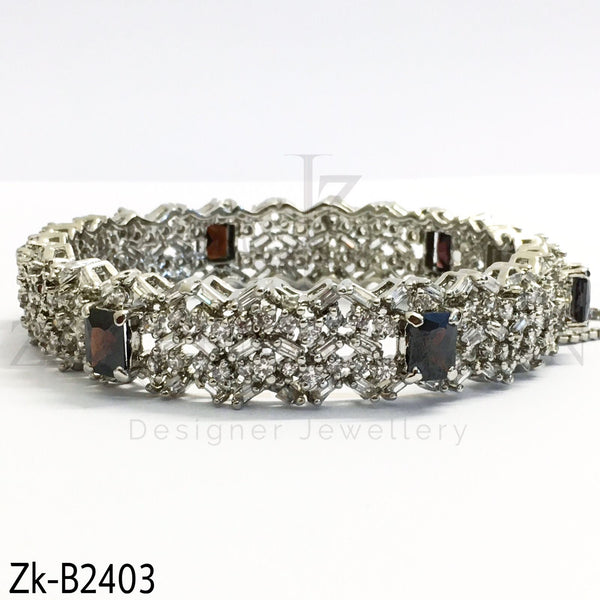 Silver Brown Bangle