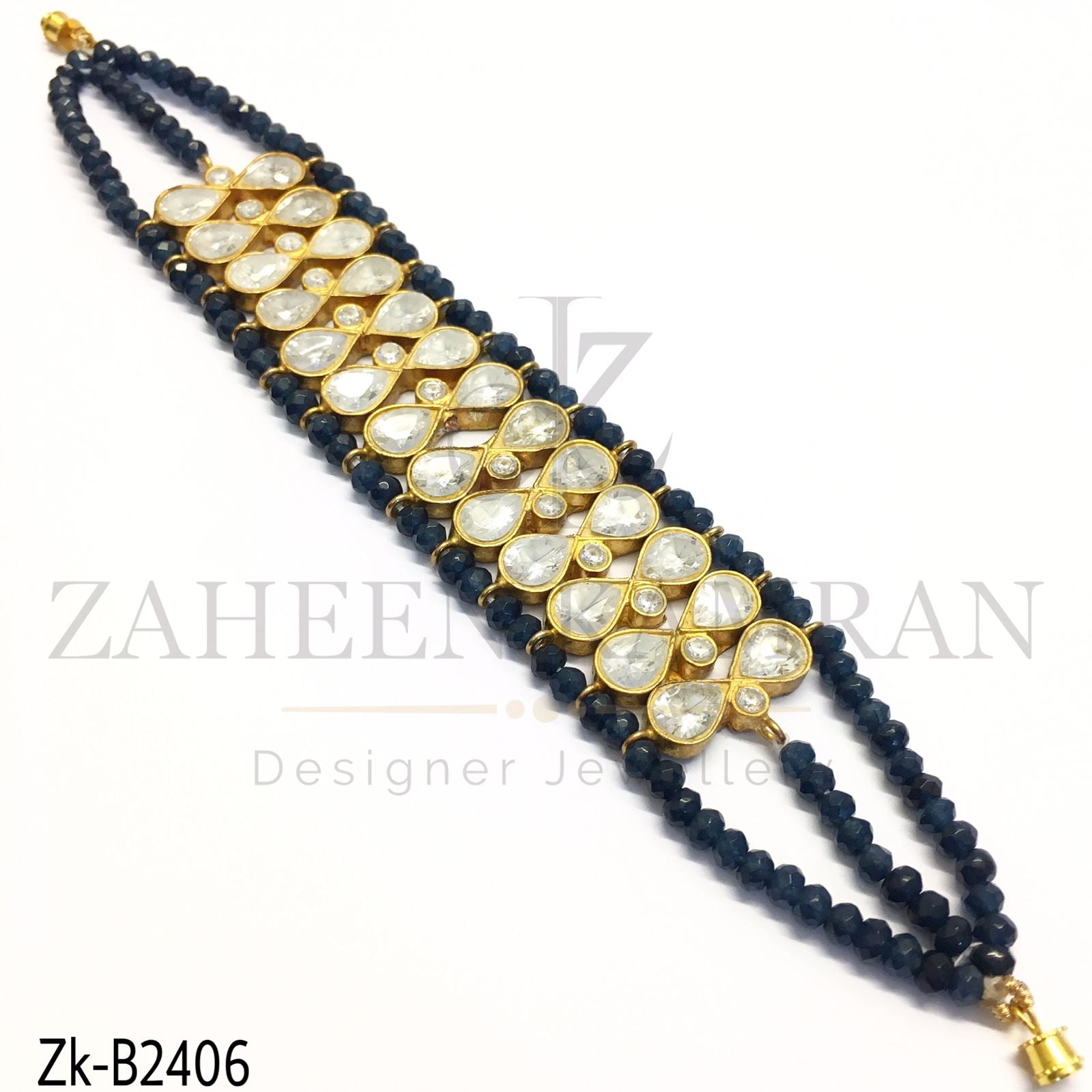 White Kundan Bracelet