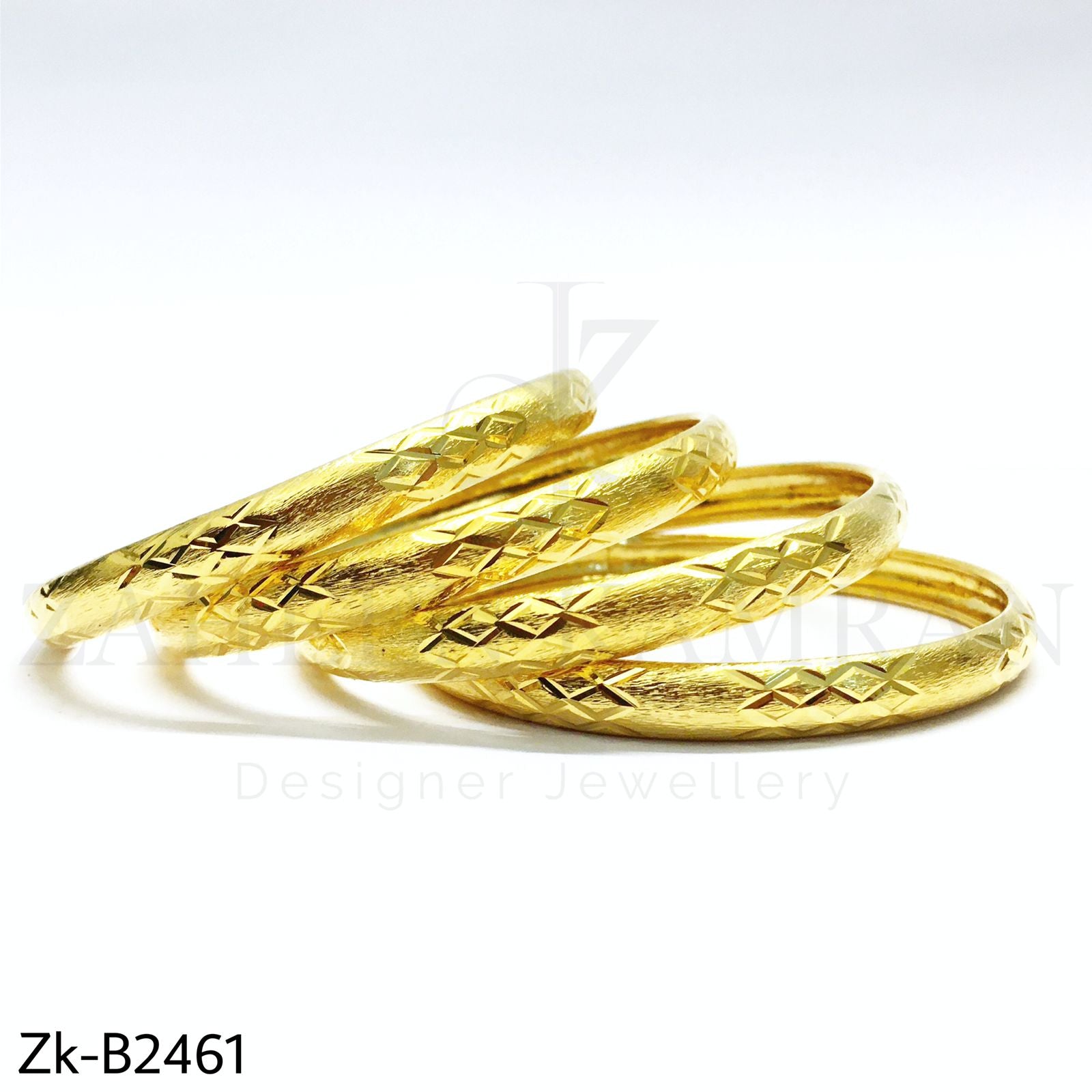 Golden Textured Bangles
