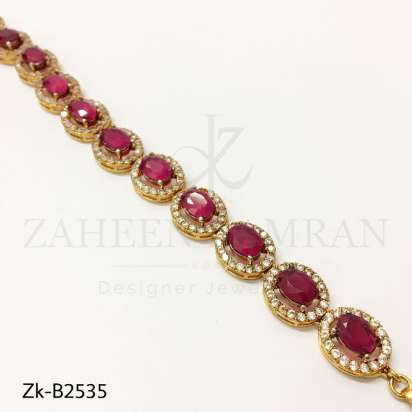 Ruby oval bracelet