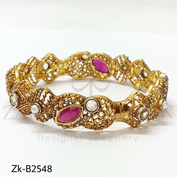 Ruby golden single bangle