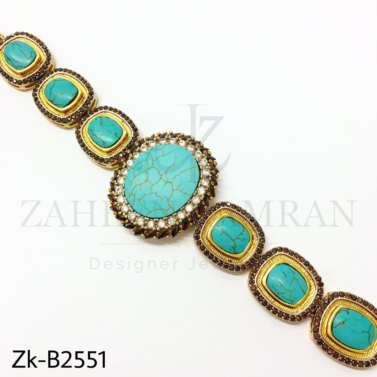 Round square Feroza bracelet