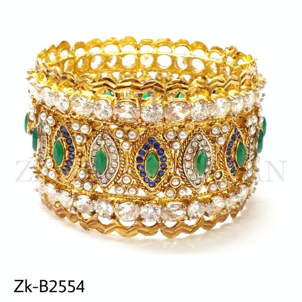 Emerald zirconia bangle