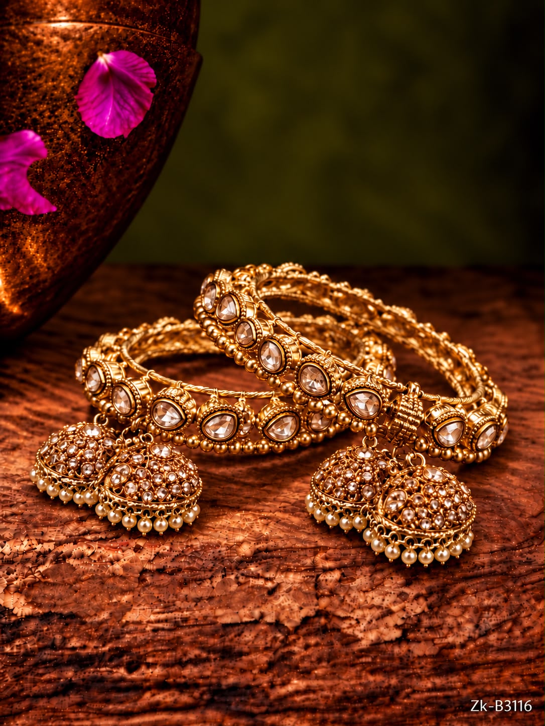 Marquis hanging bangles.