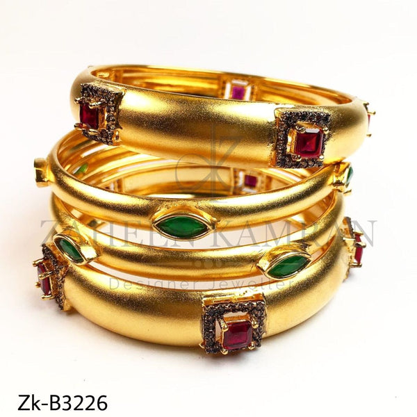 Flawless golden bangles.