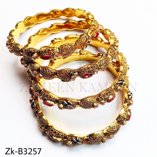 Classic golden bangles.