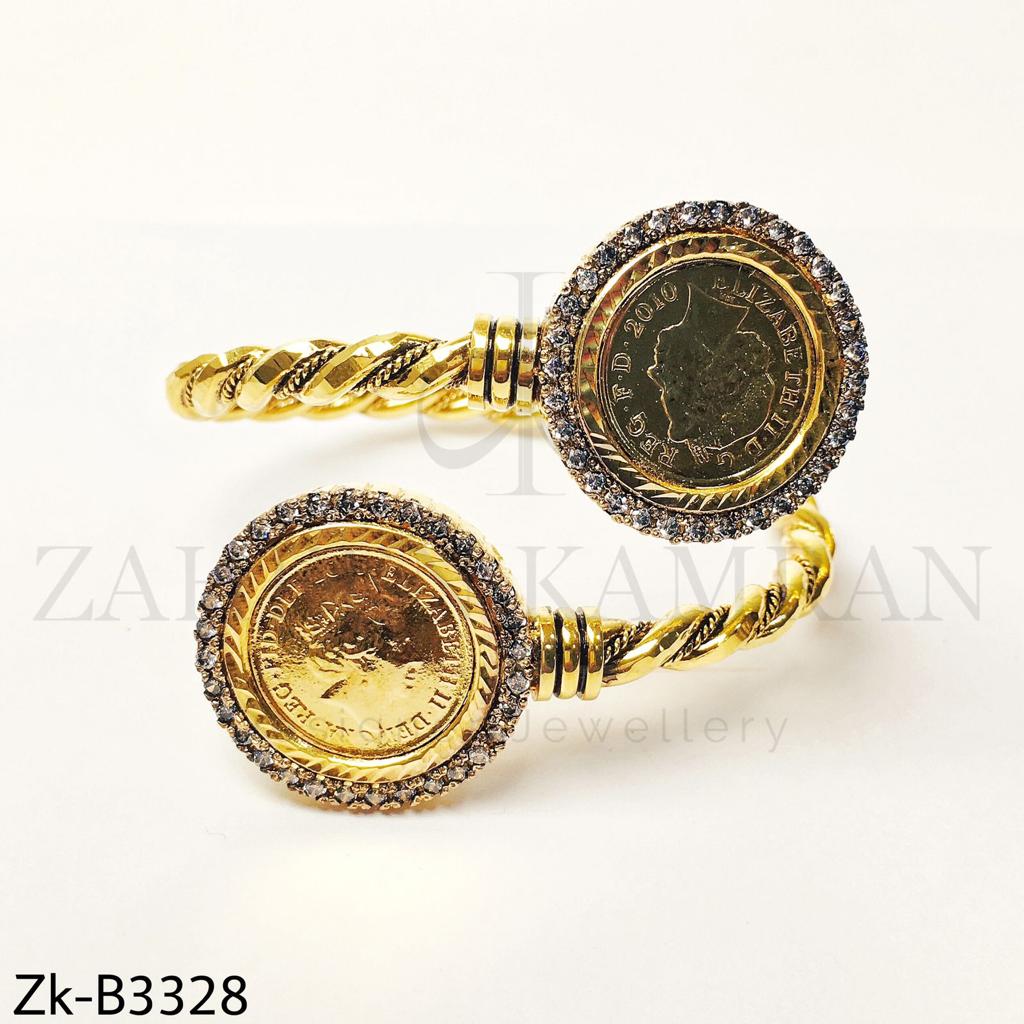 Dual coin bangle.