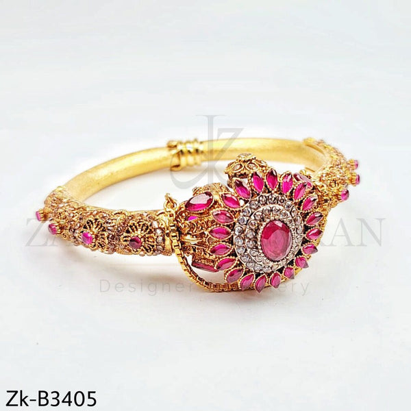 Ruby floral bangle.