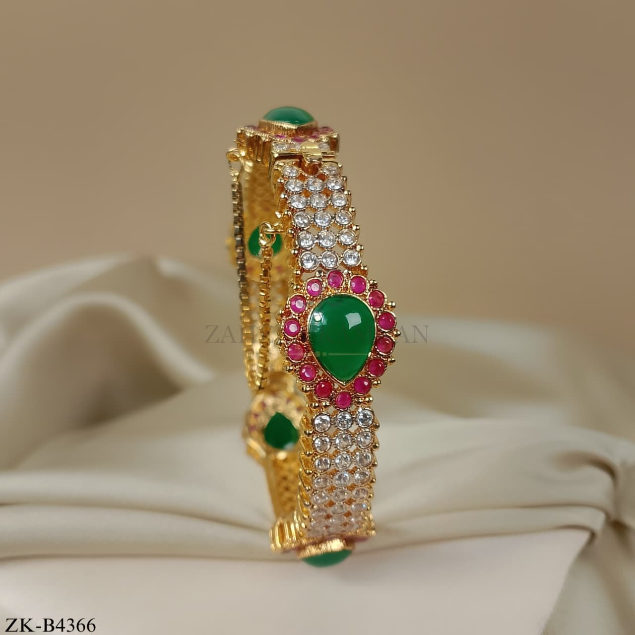 RUBY EMERALD BANGLE