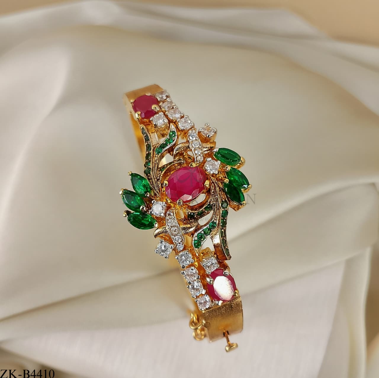 RUBY EMERALD BANGLE