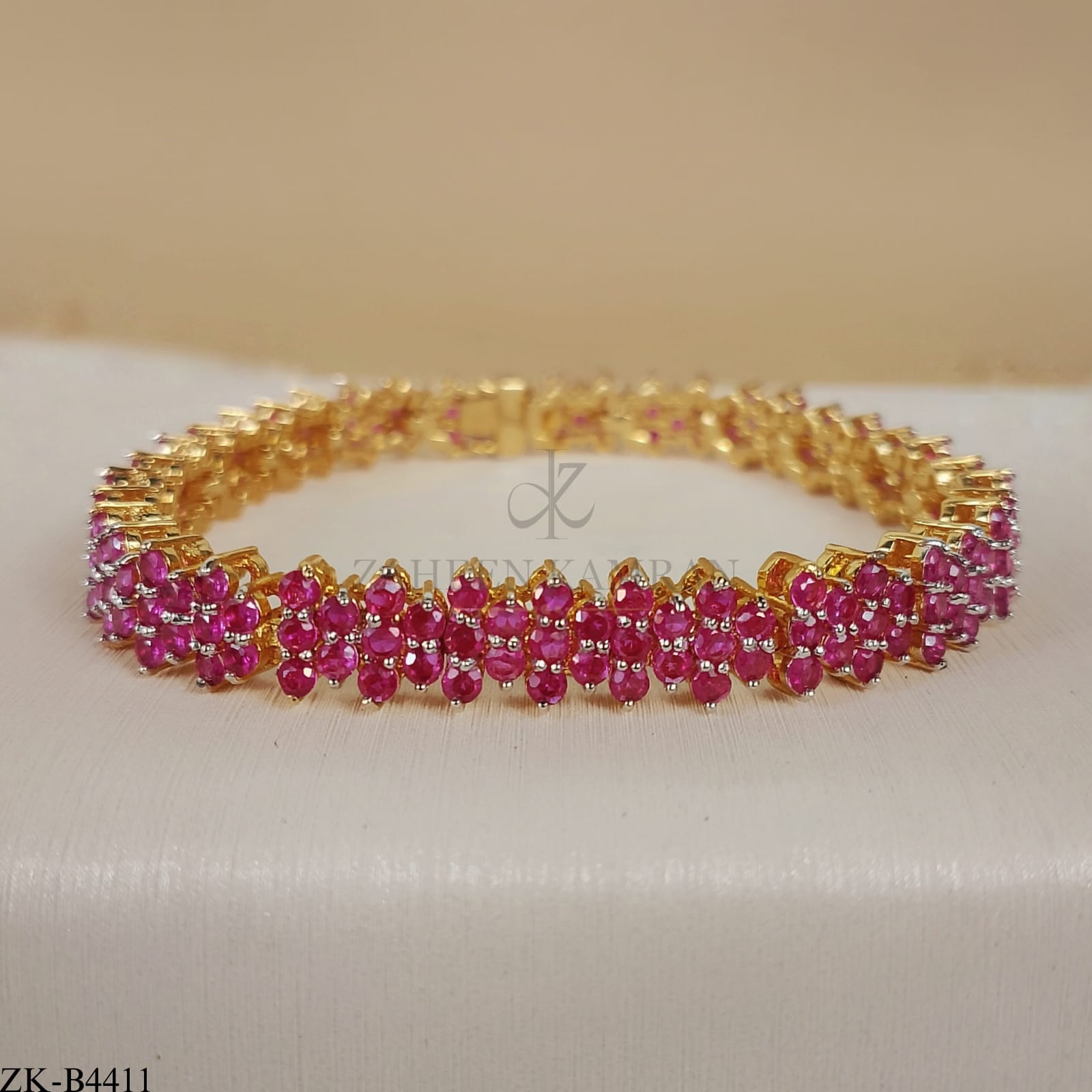 PINK ZIRCONIA BANGLE