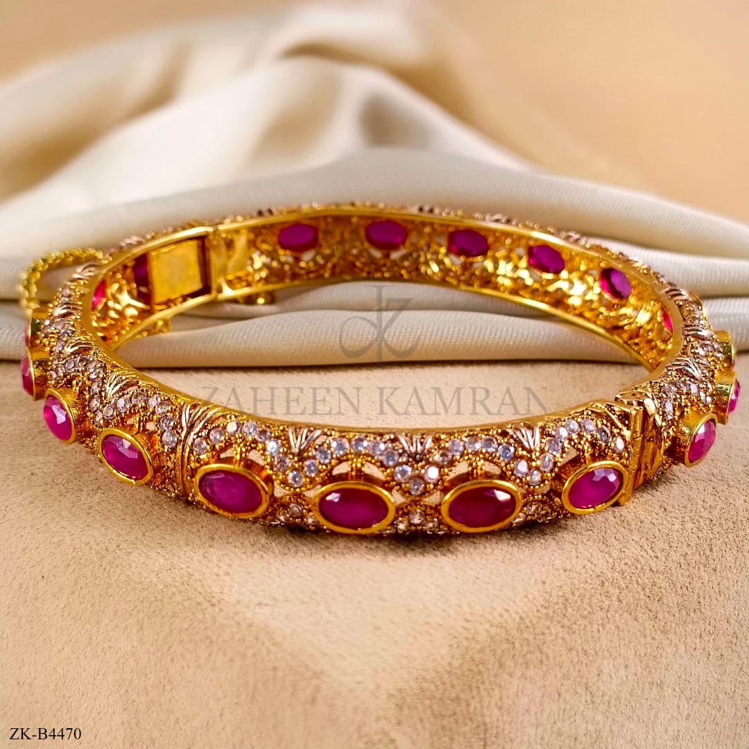 PINK ZIRCONIA BANGLE
