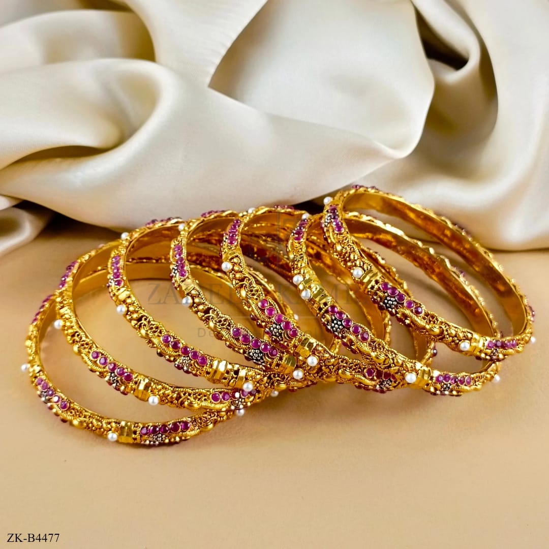 PINK ZIRCONIA BANGLES