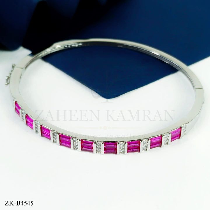 PINK ZIRCONIA BANGLE