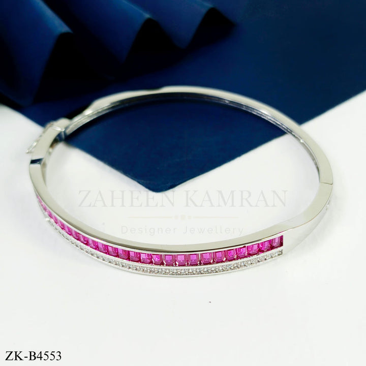 PINK ZIRCONIA BANGLE