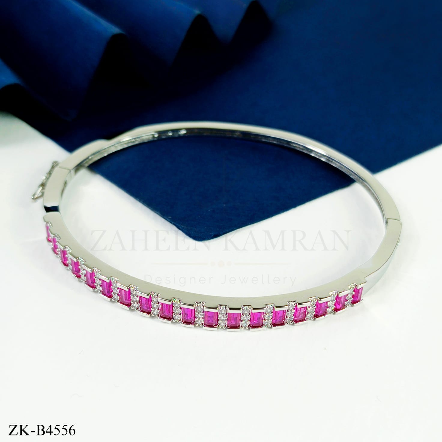 PINK ZIRCONIA BANGLE