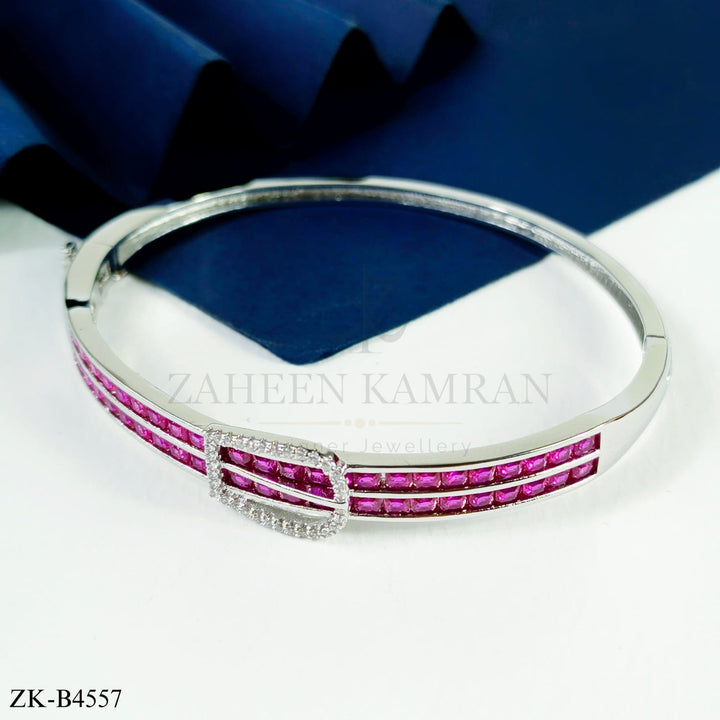 PINK ZIRCONIA BANGLE