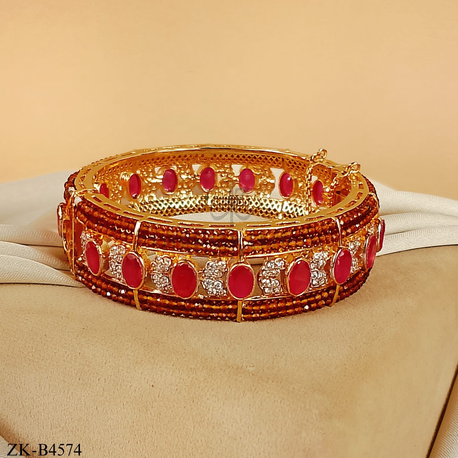 PINK ZIRCONIA BANGLE