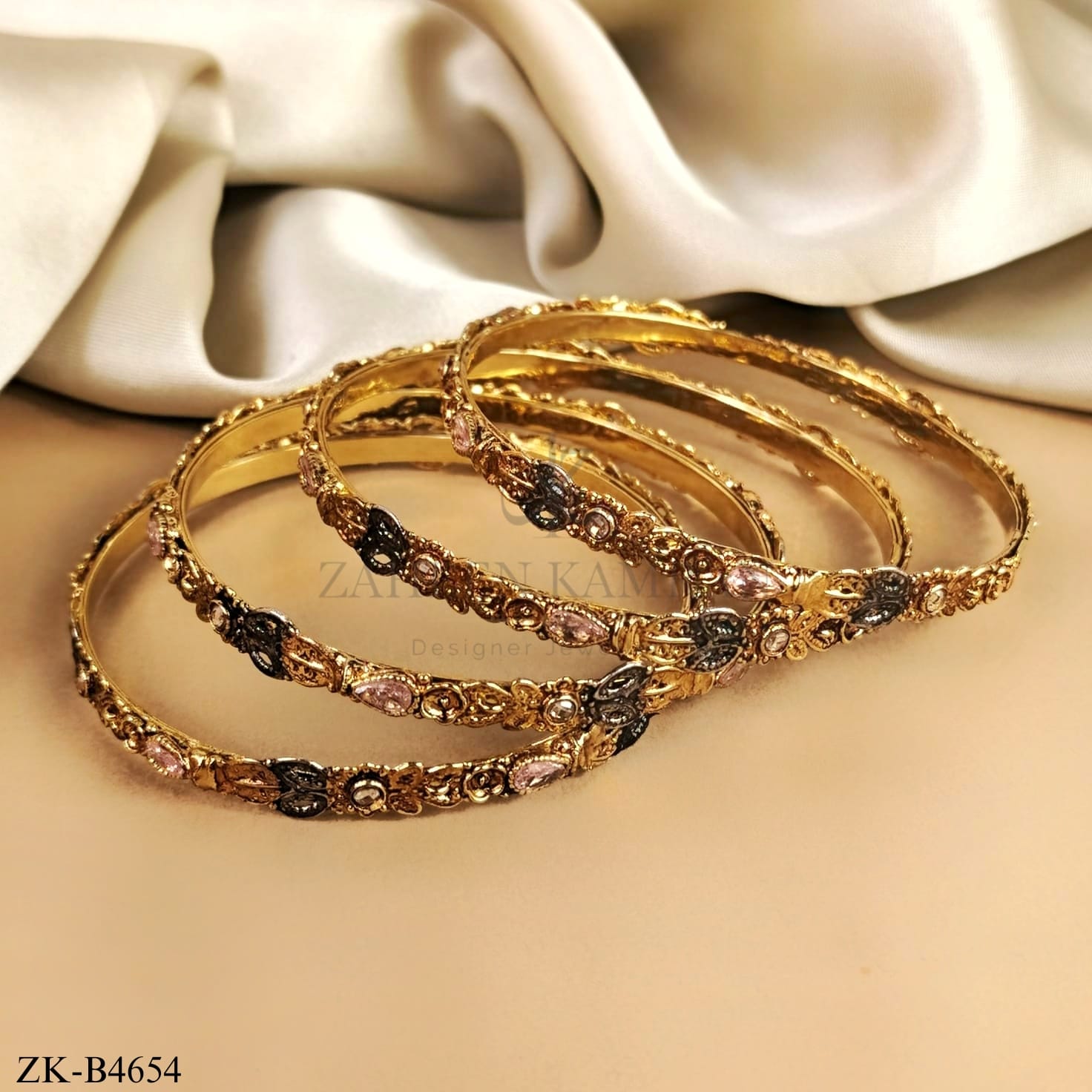 PINK ZIRCONIA BANGLES