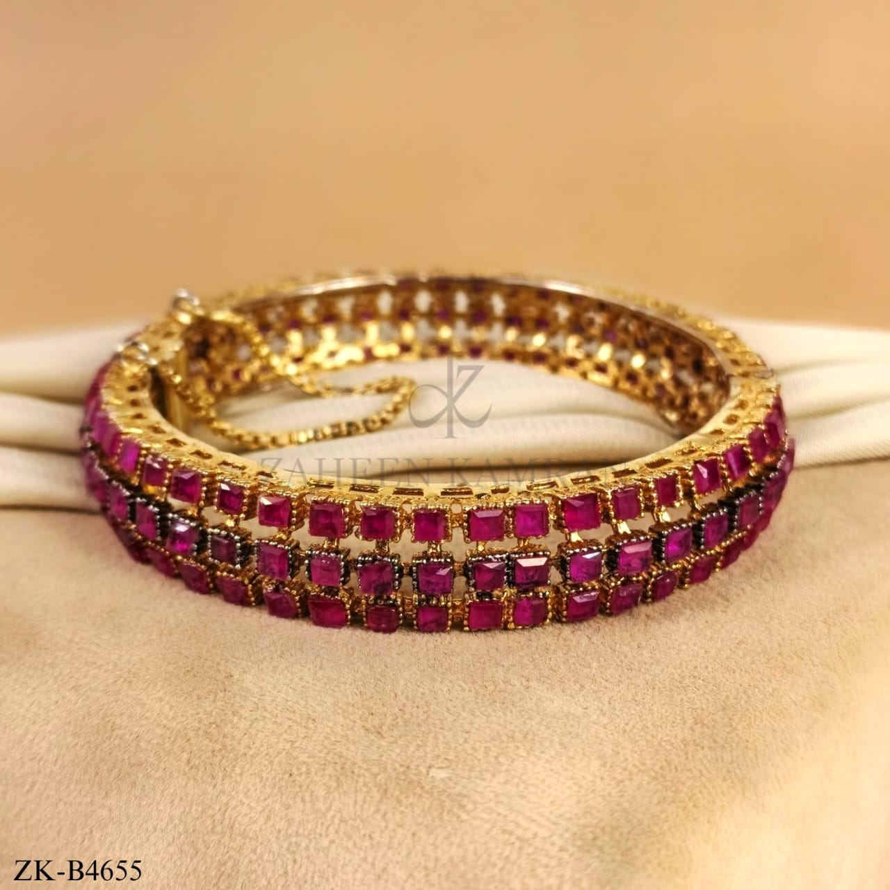 PINK ZIRCONIA BANGLE