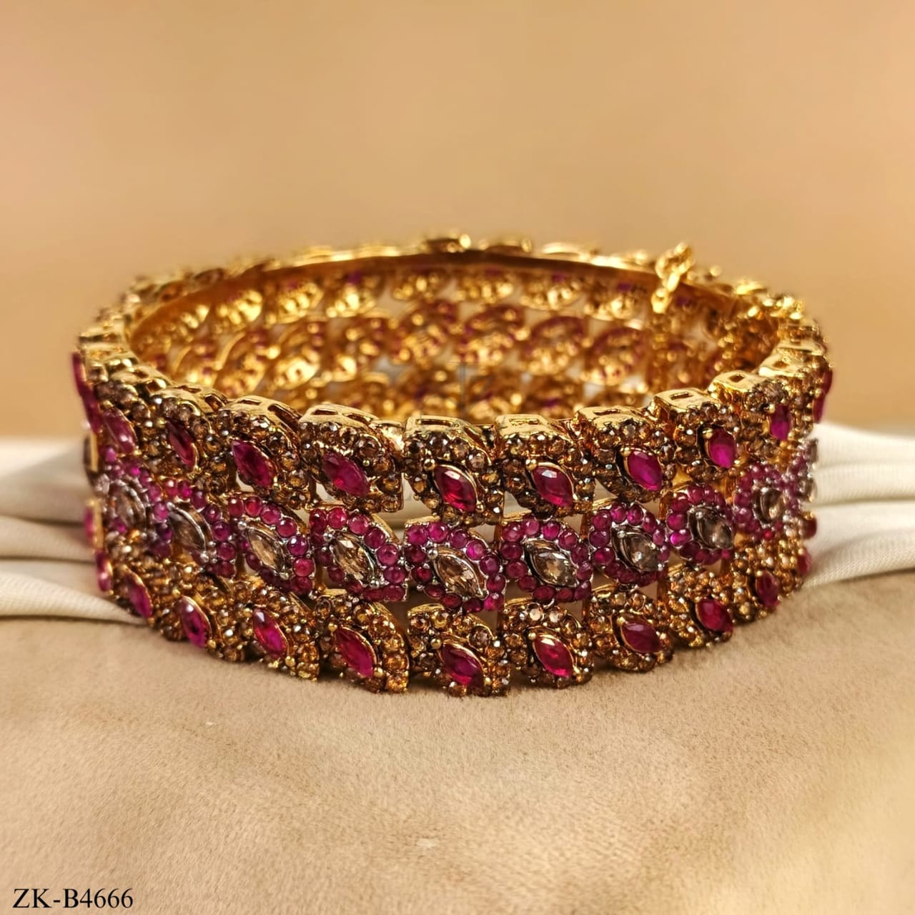 PINK ZIRCONIA BANGLE