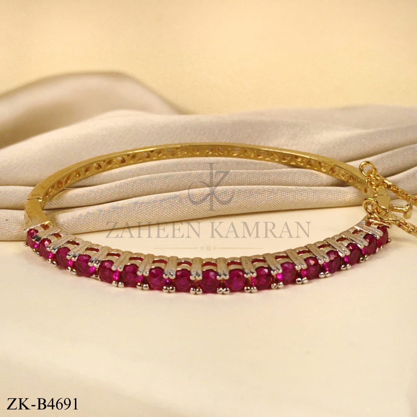 PINK ZIRCONIA BANGLE